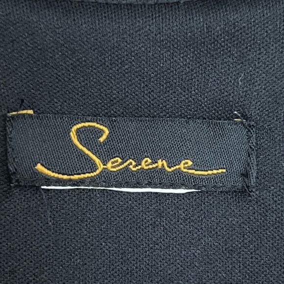 Serene Women Black Tiered Dress M(8-10) Cocktail Cowl Chiffon Preppy Ocassion - Picture 9 of 17